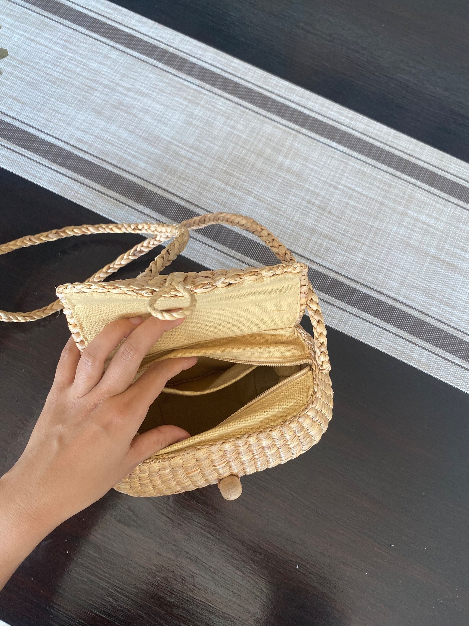 Handmade Water Hyacinth Basket Bag, Boho Beach Handbag - Etsy