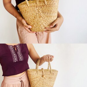 Handmade Water Hyacinth Bag, Boho Beach Tote - Etsy
