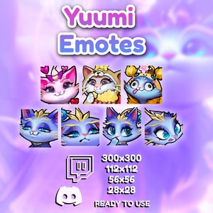 Yuumi Emotes League of Legends Discord Twitch TV YouTube Yuubee Heartseeker Sticker
