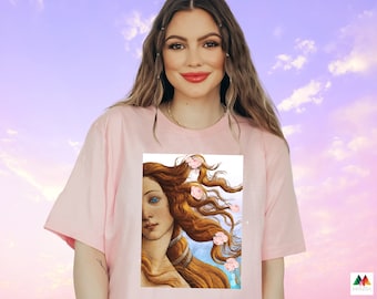 Venus Rising | Divine Feminine empowerment | Summer Arty top / shirt | The Birth of Venus Botticelli tshirt