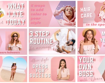 Youtube Thumbnail Templates | Pink Editable Canva Templates | gradient background | Customizable Canva Templates | youtube art | branding