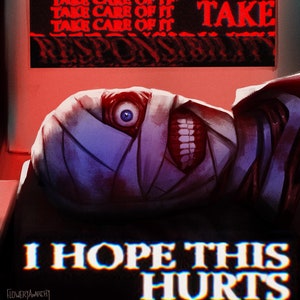 I Hope This Hurts- Curly Mouthwashing Print
