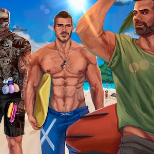 Episódio de Praia!| Impressão de fanart de Mw2
