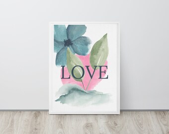 Love Watercolor Poster - Printable Art