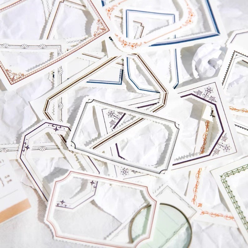 40pcs Diecut Paper Frame Vintage Ephemera Scrapbooking Etsy