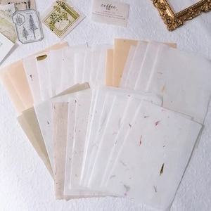 12 vel, Chinees bloemblaadje Xuan-papier, textuurpapierbundel, A5, scrapbooking, collage, dagboekbenodigdheden, rommeldagboek, kortstondige, versiering