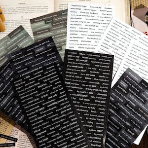 Zestaw 3, naklejki z cytatami Vintage Inspiration, czarny, biały, artykuły do dziennika, album, kolaż, rzemiosło, dziennik śmieci, papierowe efemerydy, ST19
