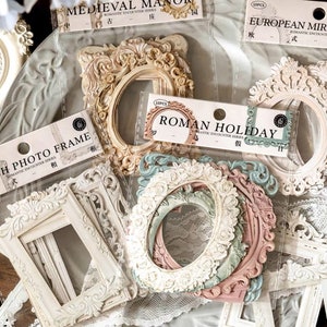 10 pcs, cadre en papier vintage découpé en relief, éphémères de papier, scrapbooking, collage, embellissement, fournitures de journal, journal indésirable, DC19