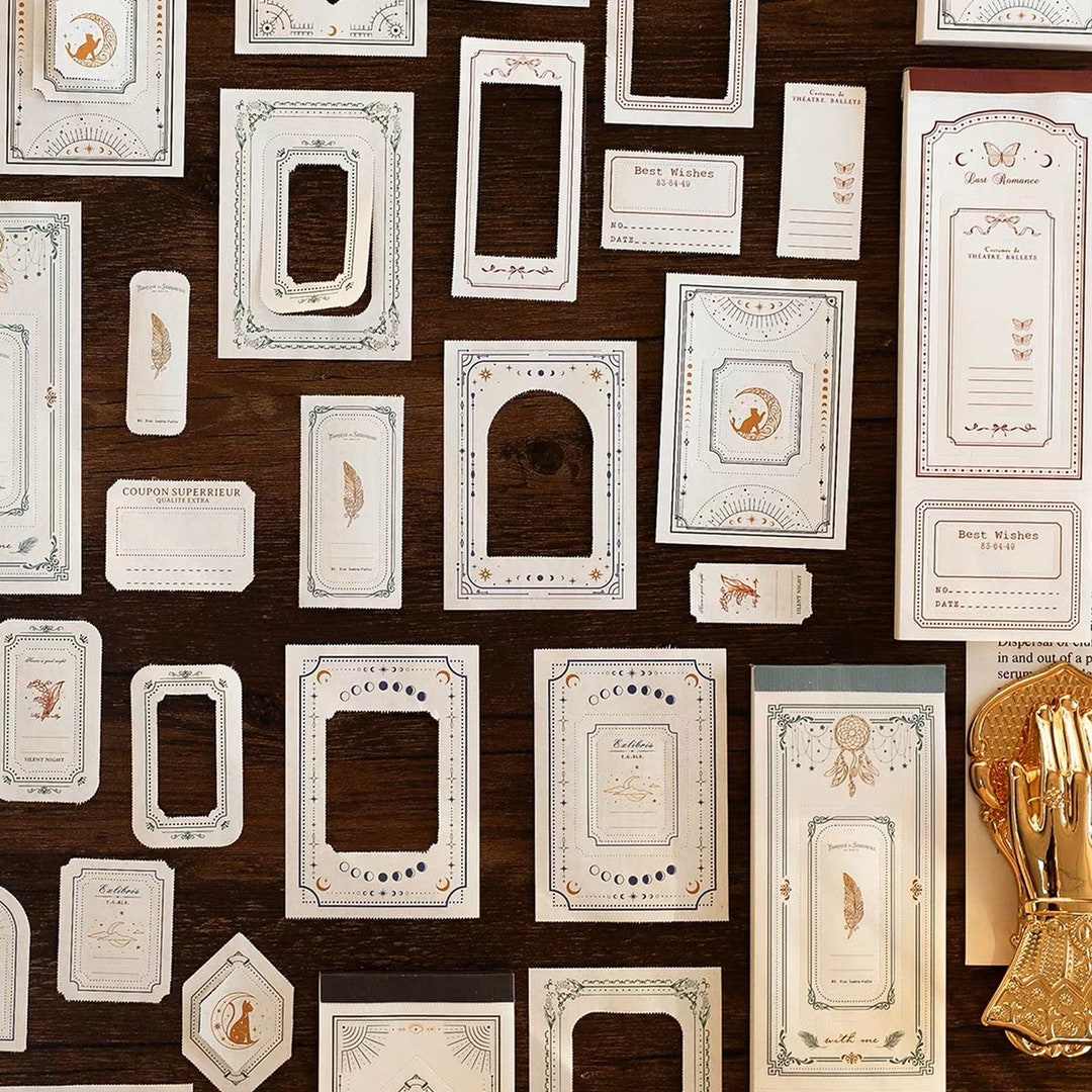 50pcs Diecut Paper Frame Vintage Ephemera Scrapbooking Etsy