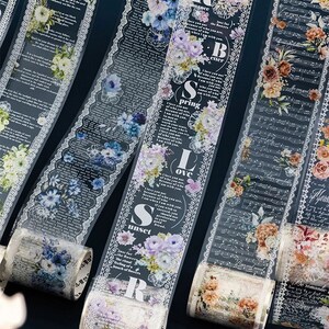 Rouleau de 2 m, ruban PET anglais dentelle, fournitures pour journaux, scrapbooking, collage, création artistique, journal indésirable, éphémère vintage, embellissement, TCH7