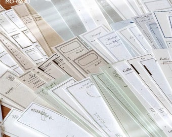 30pcs, Texture Paper Long Label, Vintage Paper Ephemera, Memo, Tags, Journal Supplies, Scrapbooking, Crafting, Collage, Junk Journal, L012