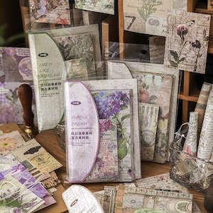 100 piezas, Papel Vintage Efímero, Adorno de Fondo, Álbum de Recortes, Collage, Manualidades, Diario de Basura, Suministros para Diario, Paquete de Papel, PP22