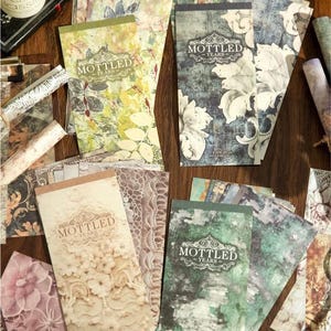 24 sheet, Retro Lace Background Long Paper, Journal Supplies, Junk Journal, Scrapbook, Collage, Vintage Paper Ephemera, Paper Bundle, PP25