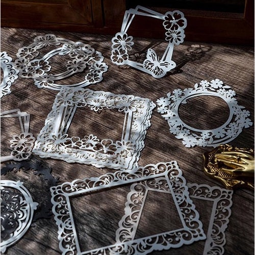 20 Pcs Diecut Floral Frame Lace Frame Mirror Frame Etsy