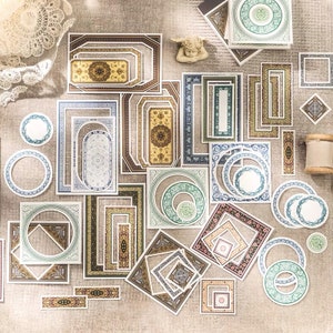 30 marcos de papel troquelados barrocos, efímeras vintage, para scrapbooking, notas, manualidades, collage, suministros para diarios, diarios basura, L029