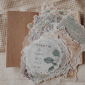 20 vellen vintage gestanst kantpapier, tijdschriftbenodigdheden, scrapbooking, collage, kortstondig papier, journalingversiering, junkjournaal, DC09