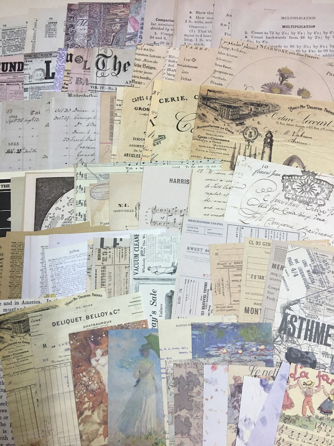 50 or 100 Pcs Vintage Paper Ephemera Pack Random Handpick Etsy