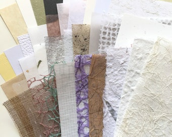 40 Sheet, Texture Paper and Mesh Bundle Set, Scrapbook, Collage, Embellishment, journal supplies, Junk journal, Vintage Paper Ephemera