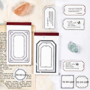 Un sacco di 24/240 pezzi, cornice fustellata, effimera di carta vintage, scrapbooking, promemoria, artigianato, collage, forniture per diari, diario spazzatura, L04
