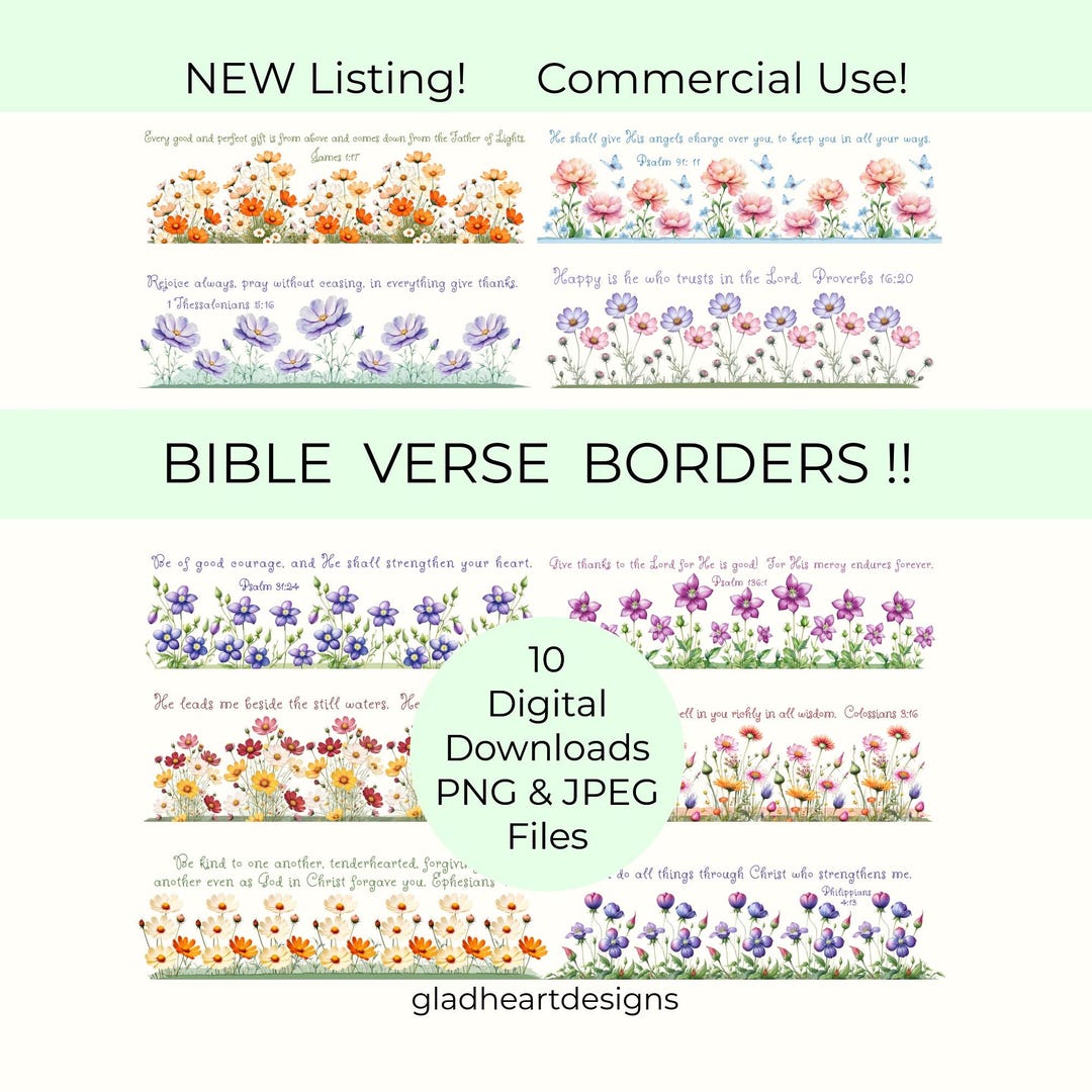 Scripture PNG, Bible Verse Borders, Christian Art, Religious Designs ...