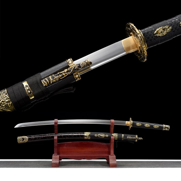 Samurai sword Japanese katana real sword handmade high fierce steel katana Taijutsu Saber full tang