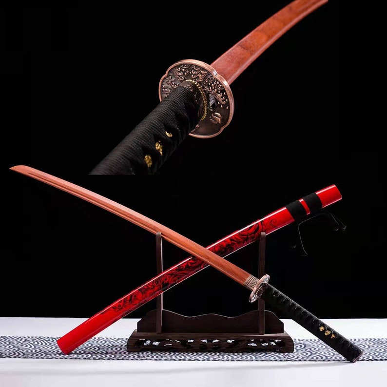 Samurai swords, wooden samurai swords, handmade samurai swords Japanese katana training knife 