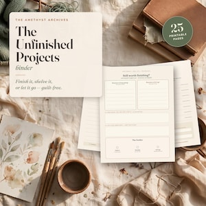 Unfinished Projects Workbook | Finish It, Shelve It or Let It Go | Project Decision Planner | ADHD & Creative Overwhelm Printable