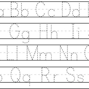 26 Printable Alphabet Upper and Lower Case | Letters Tracing Worksheets Preschool-Kindergarten Handwriting | Practice Handwriting