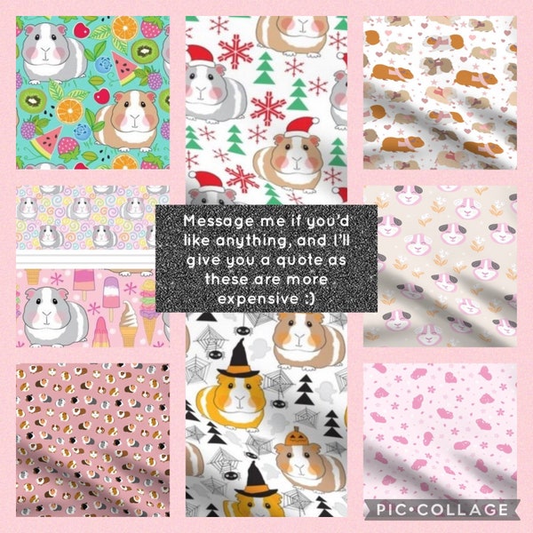 Spoonflower Guinea pig fabric