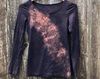 Sudadera tipo túnica de manga larga 100% algodón, talla S, estilo techno punk, psy goa, tribal, urbano y rave.