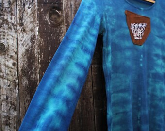 batik sweatshirt cotton psy goa recycel tiedye