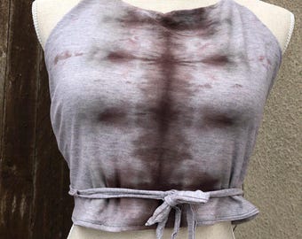 Wende Crop Top GR XS - L Bralette oversize Bra Techno Punk Psy Goa Tekno Rave Wear