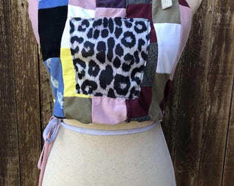 Top cruzado reversible, sujetador de lactancia, bralette, estilo techno punk, psy goa, tribal, urbano, rave.