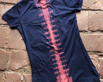 100% Cotton T-shirt, size S, upcycled top, spine, techno, punk, psy, goa, tekno, tribal, urban rave wear