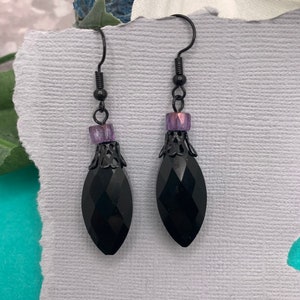 Dramatic Black, with a Touch of Cosmic Purple Earrings