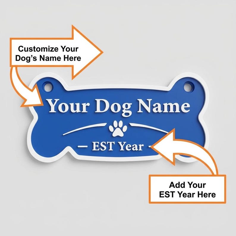 Custom 3D Printed Dog Crate Name Sign, Personalized Kennel Tag, Raised Letters Pet Plate image 11