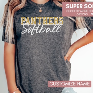 Custom School Softball Shirt, Softball Mom Shirt, Softball Dad Shirt, Personalized Softball Tee, Softball Team Tees, Teacher School Spirit
