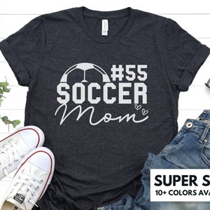 Custom Soccer Mom Shirt for Mom for Mother's Day Gift Sports Mom T Shirt Gift for Soccer Lover Personalized Soccer Mom Tee Shirt Gift image 3