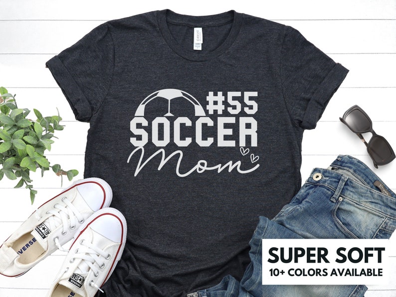 Custom Soccer Mom Shirt for Mom for Mother's Day Gift Sports Mom T Shirt Gift for Soccer Lover Personalized Soccer Mom Tee Shirt Gift image 3