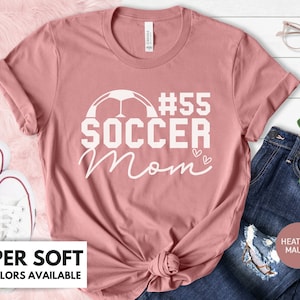 Custom Soccer Mom Shirt for Mom for Mother's Day Gift Sports Mom T Shirt Gift for Soccer Lover Personalized Soccer Mom Tee Shirt Gift image 2