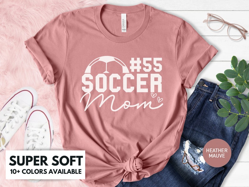 Custom Soccer Mom Shirt for Mom for Mother's Day Gift Sports Mom T Shirt Gift for Soccer Lover Personalized Soccer Mom Tee Shirt Gift image 2