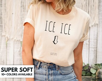 Funny Ice Ice Baby Pregnancy Shirt - Pregnancy Reveal Tshirt for New Mom - Mother To Be T-Shirt, I'm Pregnant Tee Shirt for Expecting Mother