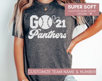 Custom Baseball Shirt For Mom, Game Day Softball T-Shirt For Her, Personalized Baseball Tee For Mothers Day, Cute Sports Mom Softball Shirt
