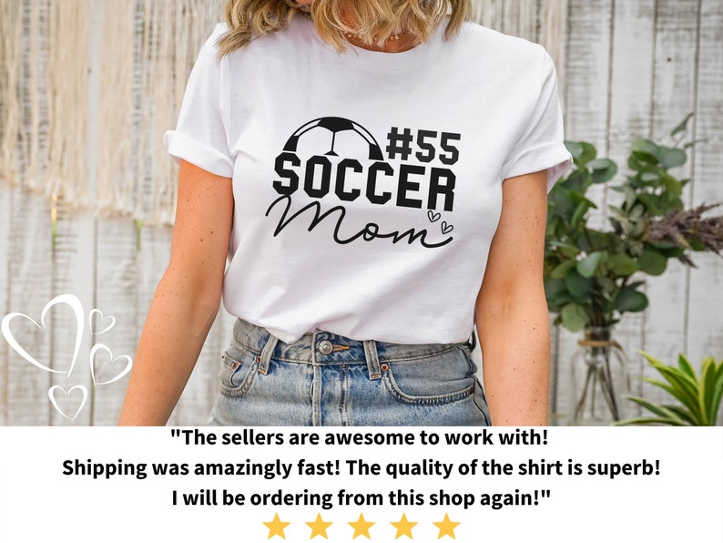 Custom Soccer Mom Shirt for Mom for Mother's Day Gift Sports Mom T Shirt Gift for Soccer Lover Personalized Soccer Mom Tee Shirt Gift image 4