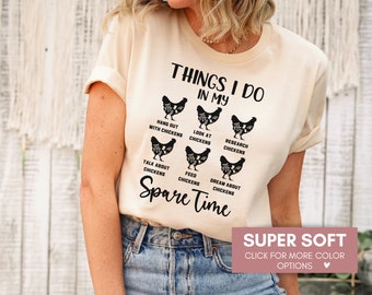 Cute Chicken Shirt, Gift For Farm Girl, Chicken Mom Shirt, Ranch Shirt For Her, Chicken Tee, Sarcastic Ranch Tee, Funny Farm Shirt,Homestead