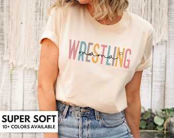 Wrestling Mama Shirt for Women - Wrestling Mom Tshirt Gift for Mom of Wrestler - Cute Wrestling Mom T Shirt Gift for Birthday, Wrestling Tee