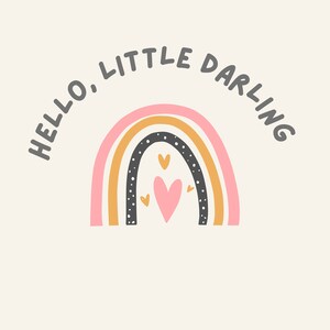Hello, little darling poster 18x24in digital download;6 color combination choices
