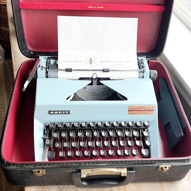 Vintage Facit Portable Typewriter Etsy