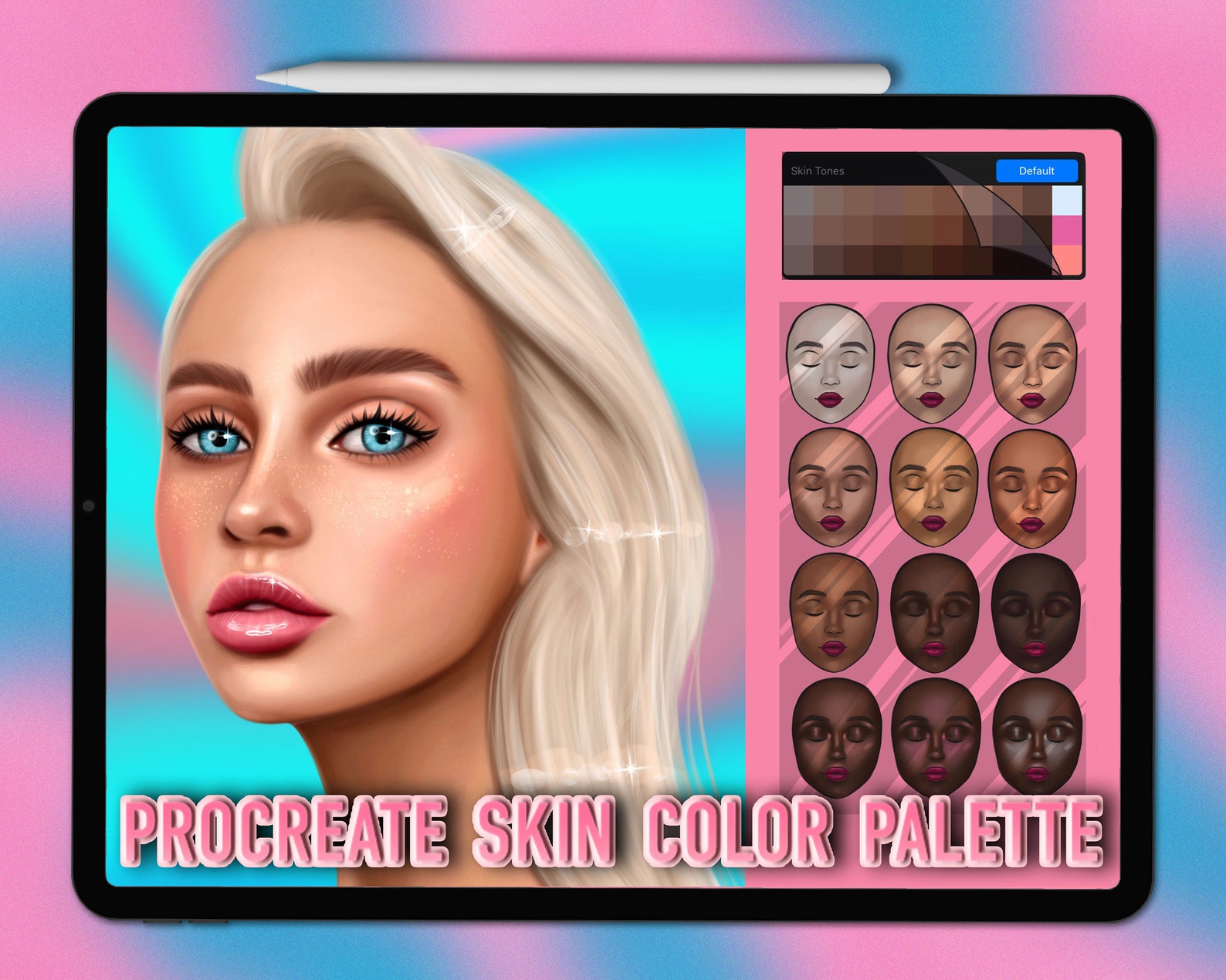 Procreate Skin Color Palette Procreate Skin Tone Palette Etsy