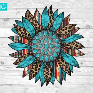 Western sunflower PNG files for sublimation designs | Western PNG sublimation designs | Sunflower sublimation png | Western sublimation png